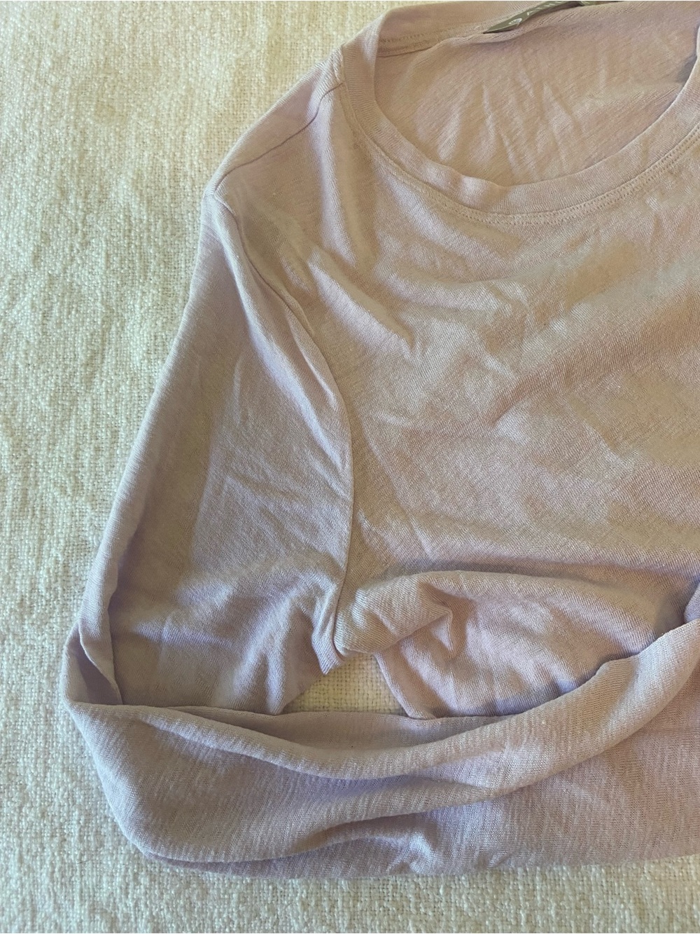 Athleta Lavender Crew Neck Long-sleeve Sheer Women’s Large Tall - Used - Picture 8 of 10